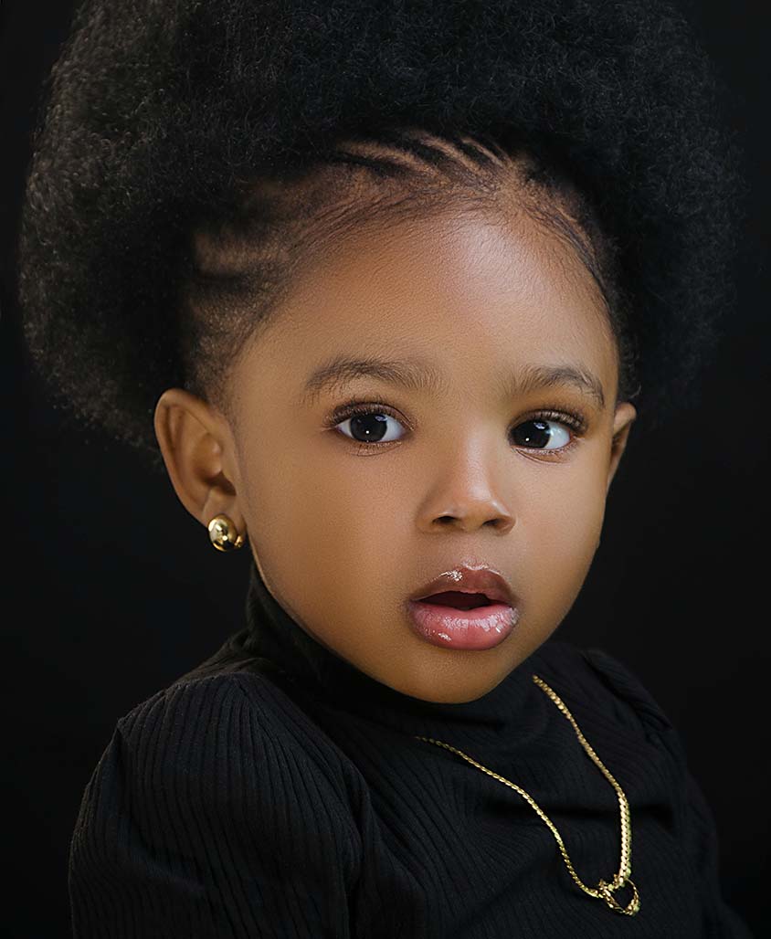 Little girl in cornrows